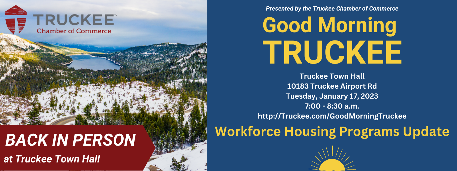 January 17, 2023 Good Morning Truckee: Workforce Housing Programs Update - VIEW RECORDING