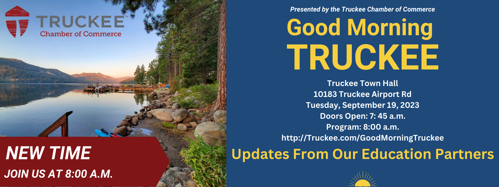 September Good Morning Truckee: Update from Our Education Partners